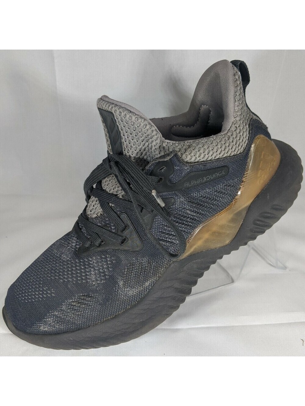 Adidas Alphabounce Beyond Grey Basketball Shoes CQ1485 Grade-School Kids Boy 4.5